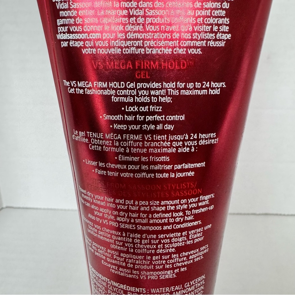 Vidal Sassoon Pro Series Mega Firm Hold Gel 5 Nearly Full 8.71 oz Max 24 Hour - Picture 6 of 9